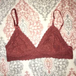 rusty orange lace bralette (with clip back)